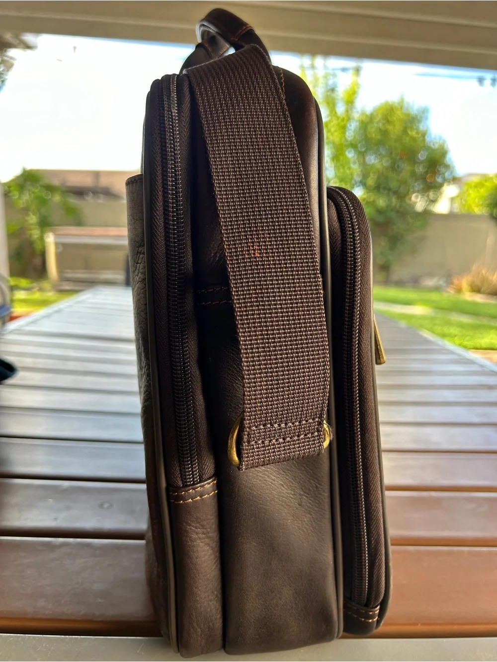 Heritage Men's Leather Briefcase - Chocolate Brown